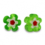 Millefiori-Perlen Blume Spring green