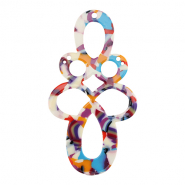 Resin Anh&auml;nger Barock Multicolor confetti