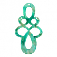 Resin Anh&auml;nger Barock Turquoise-green