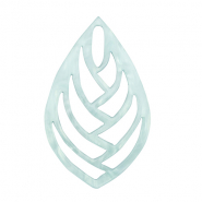 Resin Anh&auml;nger Blatt Sky blue