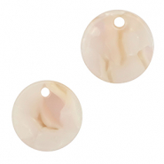 Resin Anh&auml;nger 12mm Pearl white-pink