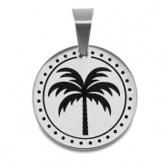 Stainless Steel - Rostfrei Stahl Anh&auml;nger Palme Silber