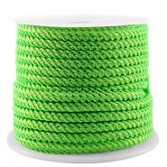 Trendy Kordel 3mm Neon green-gold