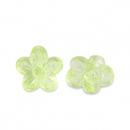 Acryl Perlen Blume Transparent light green