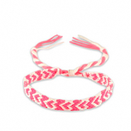 Armb&auml;nder Neon pink-white