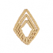 Rattan Anh&auml;nger Rhombus Natural beige