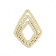 Rattan Anh&auml;nger Rhombus Natural white