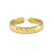 Ringe aus Stainless Steel - Rostfreiem Stahl Herzen Gold