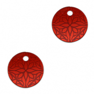 Statement-Anh&auml;nger Blume 16mm Metallic red