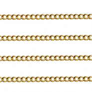 Stainless Steel - Rostfrei Stahl Schmuckzubehör Gliederkette Gourmet Gold