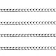 Stainless Steel - Rostfrei Stahl Schmuckzubeh&ouml;r Gliederkette Gourmet Silver