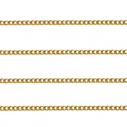 Stainless Steel - Rostfrei Stahl Schmuckzubeh&ouml;r Gliederkette Gourmet Gold