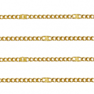 Stainless Steel - Rostfrei Stahl Schmuckzubeh&ouml;r Gliederkette Gourmet Gold