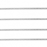 Stainless Steel - Rostfrei Stahl Schmuckzubeh&ouml;r Gliederkette Gourmet Silver