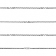 Stainless Steel - Rostfrei Stahl Schmuckzubeh&ouml;r Gliederkette Silver