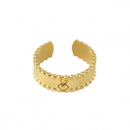 Ringe aus Stainless Steel - Rostfreiem Stahl mit &Ouml;se Gold