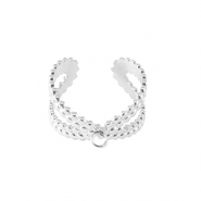 Ringe aus Stainless Steel - Rostfreiem Stahl mit &Ouml;se Silber