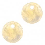 Resin Anh&auml;nger 12mm Sand beige transparent