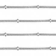 Stainless Steel - Rostfrei Stahl Schmuckzubeh&ouml;r Gliederkette Kugeln Silber