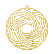 Stainless Steel - Rostfrei Stahl Anh&auml;nger Bohemian 45mm Gold