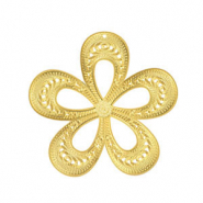 Stainless Steel - Rostfrei Stahl Anh&auml;nger Bohemian Blume Gold