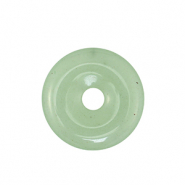 Naturstein Anhänger Aventurinquarz Donut 25mm Green