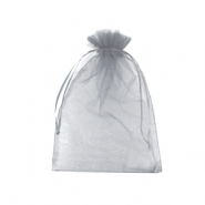 Schmuckbeutel Organza 10x12cm Light grey