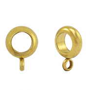 Stainless Steel - Rostfrei Stahl Perlen Disc mit &Ouml;se Gold