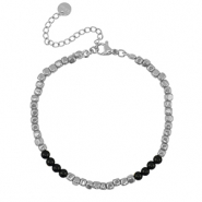 Armb&auml;nder aus Stainless Steel - Rostfreiem Stahl Silver-black