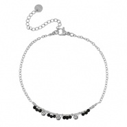 Armbänder aus Stainless Steel - Rostfreiem Stahl Silver-black