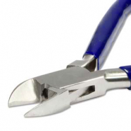 Beadsmith Seitenschneider mit Feder Blau-silber