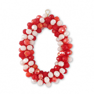 Top Facett Anhänger Oval Multicolour