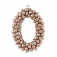 Top Facett Anhänger Oval Mauve purple