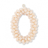 Top Facett Anh&auml;nger Oval Vanilla white