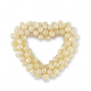 Top Facett Anhänger Herz Vanilla yellow