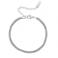 Armbänder aus Stainless Steel - Rostfreiem Stahl Silver