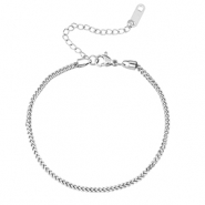 Armbänder aus Stainless Steel - Rostfreiem Stahl Silver