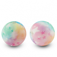 Silikonperlen 15mm runden Stern Multicolor