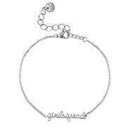 Armbänder aus Stainless Steel - Rostfreiem Stahl ''girlsquad'' Silver