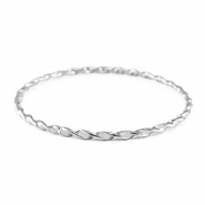 Armbänder aus Stainless Steel - Rostfreiem Stahl Verdreht Silver