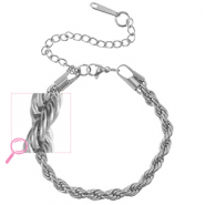 Armbänder aus Stainless Steel - Rostfreiem Stahl Verdreht Silver