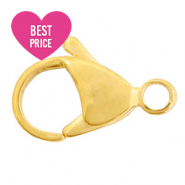 Stainless Steel - Rostfreiem Stahl Schmuckzubeh&ouml;r Karabinerverschluss 10mm Gold
