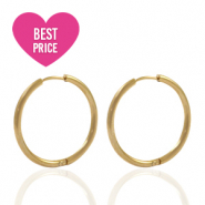 Ohrringe aus Stainless Steel - Rostfreiem Stahl Creolen 20mm Gold