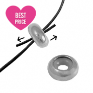 Stainless Steel - Rostfrei Stahl Schmuckzubehör Smart-Stopperperlen 10x4mm Silver