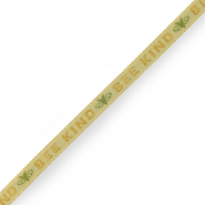 Schmuckband mit Text "bee kind" Green-gold