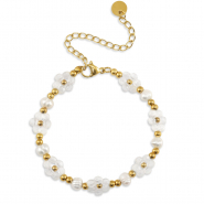 Armb&auml;nder aus Stainless Steel - Rostfreiem Stahl Perlen Gold