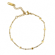 Armb&auml;nder aus Stainless Steel - Rostfreiem Stahl Blume Gold