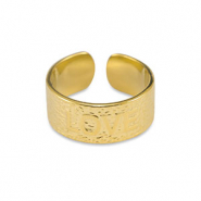 Ringe aus Stainless Steel - Rostfreiem Stahl ''Love'' Gold