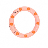 Farbiges Zubehör Schlüssel Anhänger Ring Pink-orange