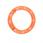 Farbiges Zubehör Schlüssel Anhänger Ring Orange-pink